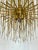 Gold Mid-Century Italian Brass and Glass Chandelier, 1970s For Sale - Image 8 of 11