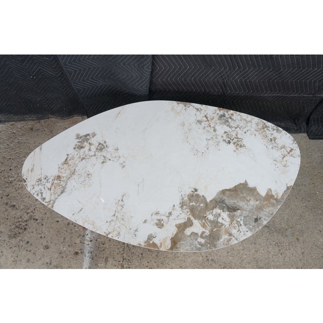Lerin Ceramic Faux Marble Modern Contemporary Coffee Table 57" For Sale - Image 6 of 16