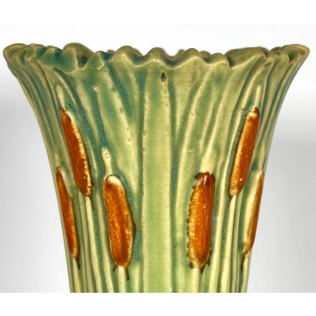 Weller Ardsley Art Pottery Vase for your consideration. The vase is a nice size, measuring approx. 9 inches tall. Top and...
