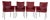 Arc-E Dining Chairs in Red Leather from Bert Plantagie, Set of 4 For Sale