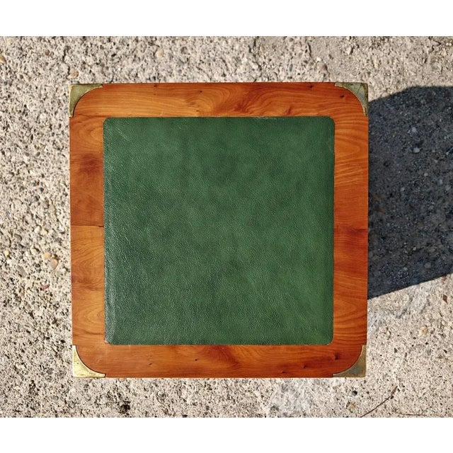 Vintage Nightstands in Yew Wood and Leather by Doherty London, 1920s, Set of 2 For Sale - Image 11 of 14