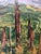 Gorgeous mid-century plein air painting entitled "View from Mt. Livingston." In original vintage wood frame and signed by...
