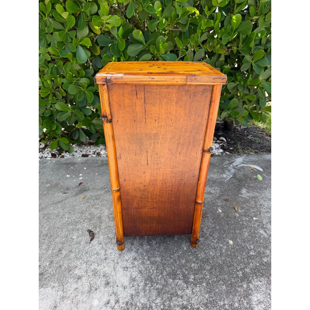 Vintage Split Bamboo Five-Drawer Chest For Sale - Image 10 of 12