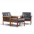 Knut Saeter for Vatne Møbler Mid Century Norwegian Rosewood and Leather Lounge Chairs - Pair with Ottoman Each chair...