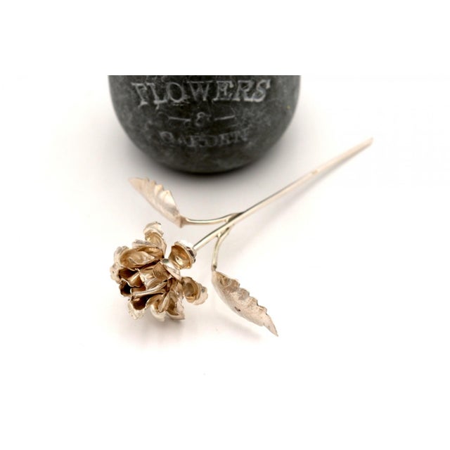 Silver Flower with Applications For Sale - Image 6 of 6