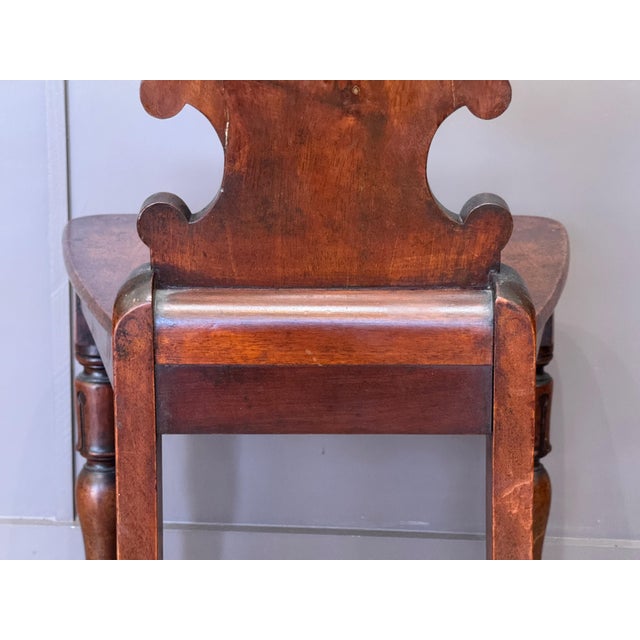 Pair of Early 19th Century English Regency Mahogany Hall Chairs For Sale - Image 15 of 15