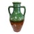 Early 20th Century French Glazed Ceramic Amphora Vase – Vibrant Green & Rich Terracotta For Sale