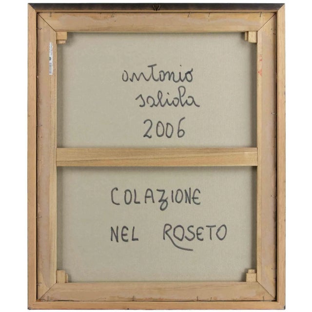 Antonio Saliola, Breakfast in the Rose Garden, Oil Painting, 2006 For Sale - Image 8 of 10