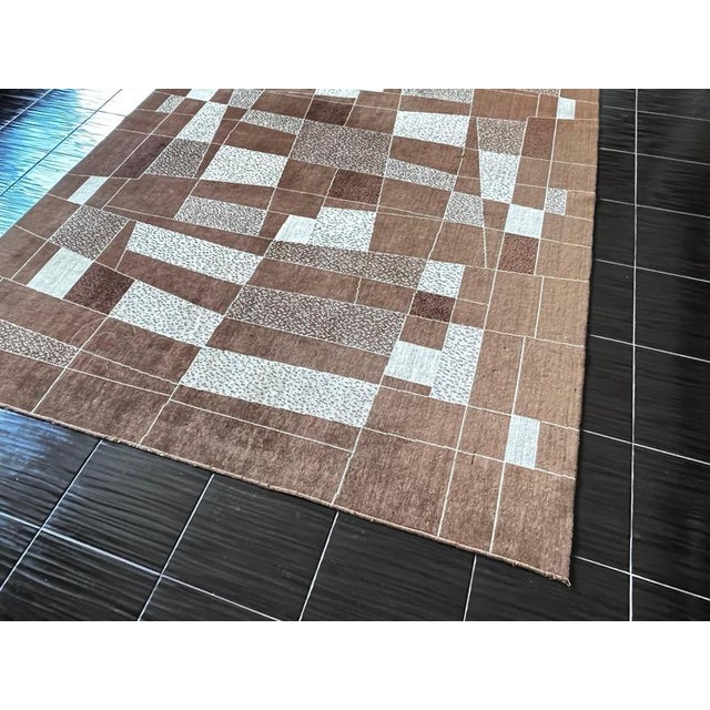 1960s Vintage Abstract Rug, 1960s For Sale - Image 5 of 10