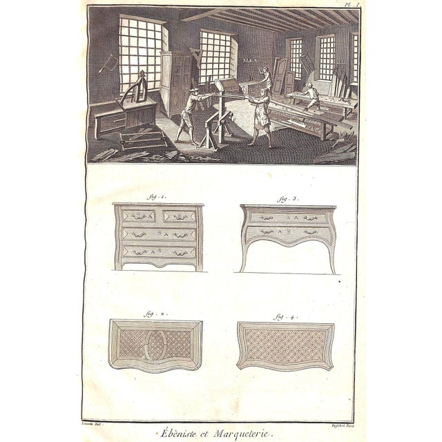 "Recueil De Planches Sur Les Sciences Ebenisterie Marqueterie" 1765 Briasson, David For Sale - Image 10 of 12