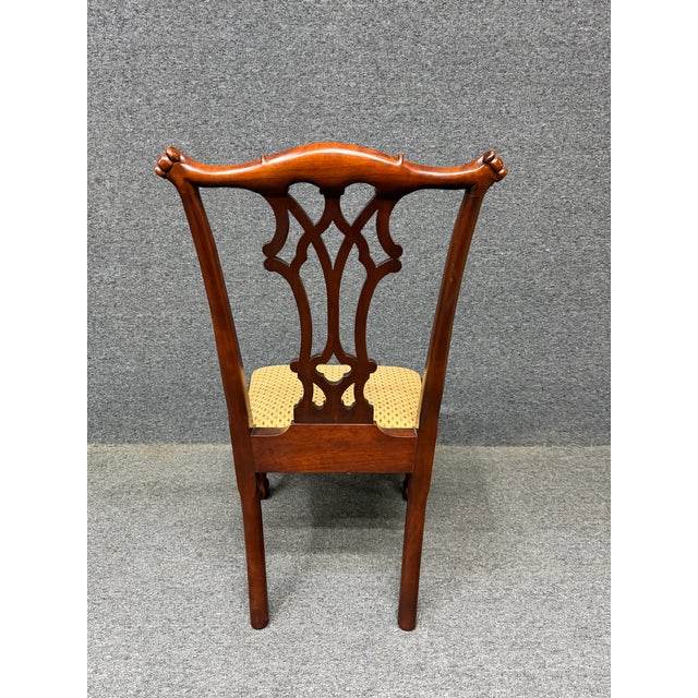 Late 20th Century Statton Olde Towne Mahogany Claw & Ball Side Chair For Sale - Image 5 of 10