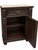 Based on the design details, this appears to be an Eastlake Victorian marble-top nightstand (or bedside cabinet) dating...