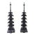 Pair of Antique Japanese Iron Pagodas For Sale