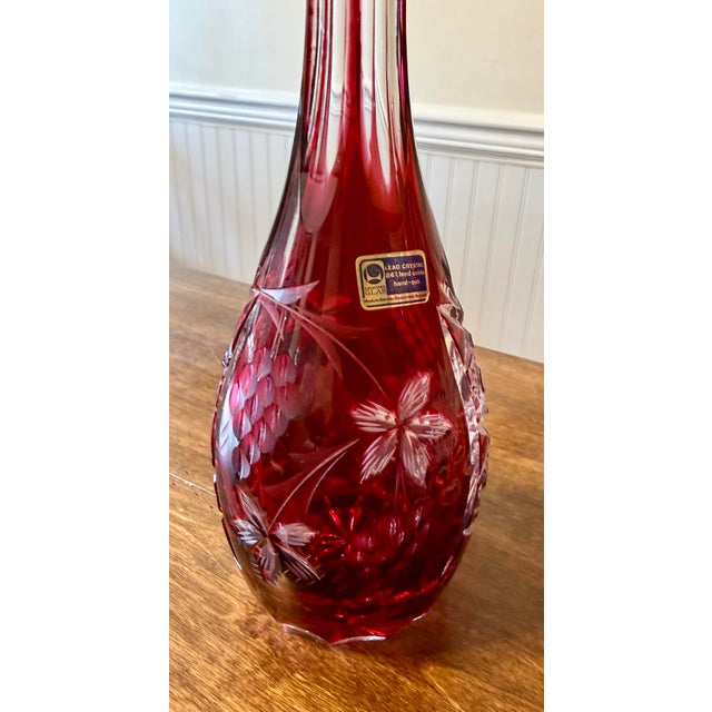 Nachtmann Traube Crystal Decanter and Wine Glasses - 7pcs For Sale - Image 6 of 12