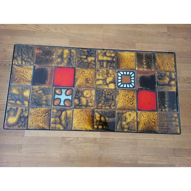 Mid-Century Modern Coffee Table in French Enameled Ceramic from Roche Bobois, 1970s For Sale - Image 3 of 14