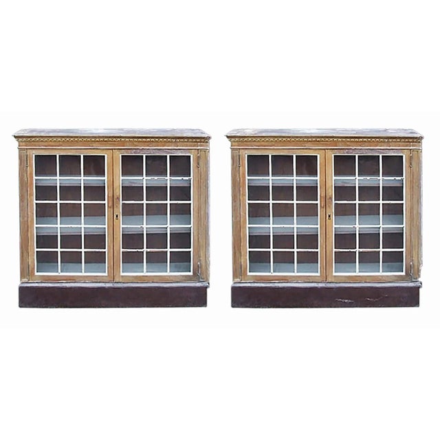 Antique Walnut Cabinets - A Pair For Sale - Image 4 of 4