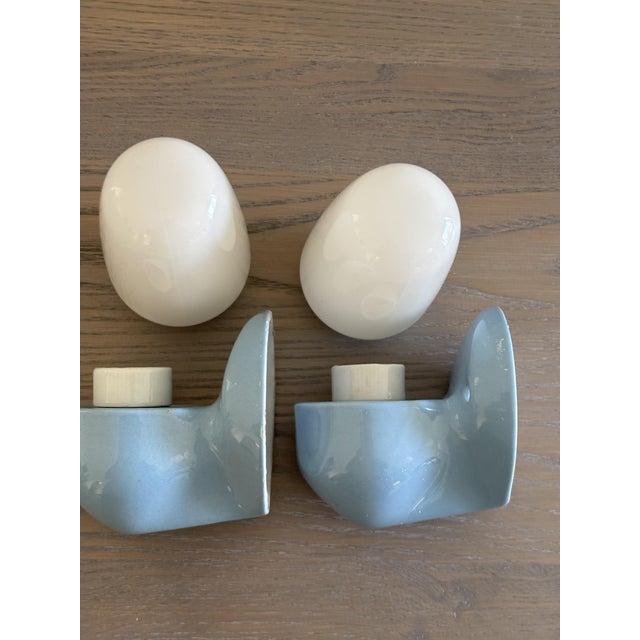 Model 6067 Sconces in Ceramic by Wilhelm Wagenfeld for Lindner, 1958, Set of 2 For Sale - Image 13 of 15