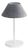 Alluna Cordless Led Lamp 10" - Gray Linen Shade/White Base For Sale