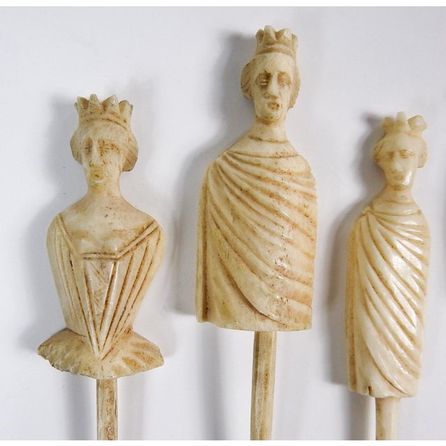 19th Century Carved Bone Game Pieces Collection With Wood Stand For Sale In Seattle - Image 6 of 17