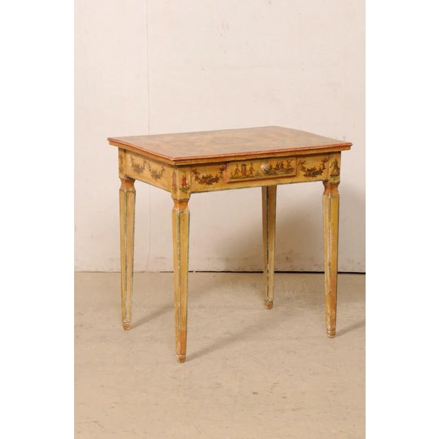 Italian 18th Century Italian Lacca Povera Accent Table For Sale - Image 3 of 12