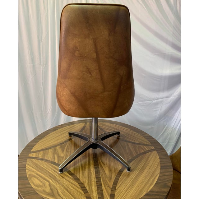 Vintage Douglas Furniture Company Formica Dining Table & 3 Steel/Vinyl Chairs For Sale - Image 4 of 12