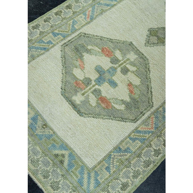 Green Turkish Oushak Rug 2'8" x 12'5" #19215 For Sale - Image 8 of 8