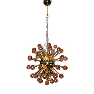 Pink Murano Glass Sputnik Chandelier, 1990s For Sale
