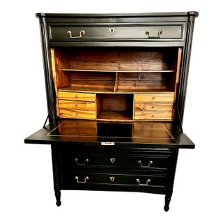 Louis XVI Ebonized Secretaire a Abattant C. 1790-1800 For Sale