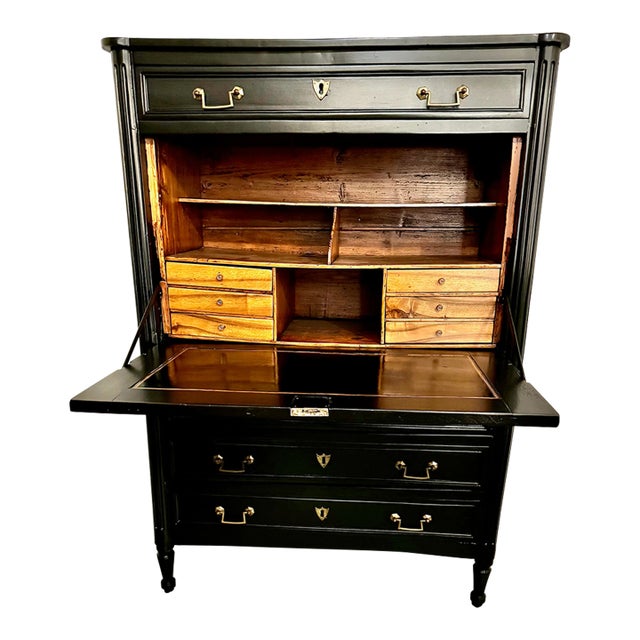 Louis XVI Ebonized Secretaire a Abattant C. 1790-1800 For Sale