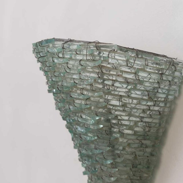 1960s 1960s Italian Large Green Glass Sconces - a Pair For Sale - Image 5 of 9