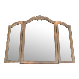 Early 21st Century Ethan Allen French Country Tri-Fold Dresser Mirror For Sale