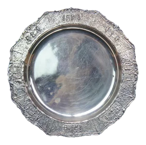 Antique e.g. Webster & Son Silverplate Dutch Repousse Platter