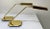 Brass Mid-Century Modern Rare Koch & Lowy Adjustable Pharmacy Brass Desk Lamp, a Pair For Sale - Image 8 of 12