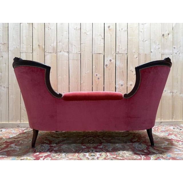 Napoleon III Louis-Philippe Confidential Chair in Mahogany For Sale - Image 5 of 8