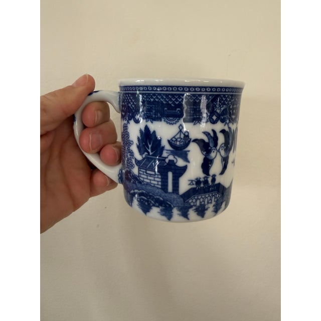 Ceramic 1970s Blue Willow Coffee Mugs - Set of Eight (8) For Sale - Image 7 of 12