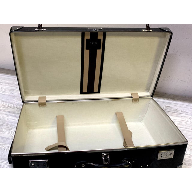 Asprey Londoner Trolley, Black Cross Hatch Suitcase For Sale In West Palm - Image 6 of 18