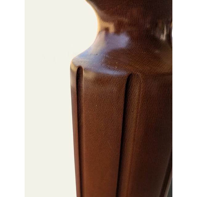 Hand-Turned Plant Stand in Real Wood, 1960s For Sale - Image 9 of 11