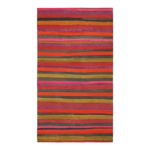 1950s Vintage Shahsavan Persian Kilim With Multicolor Stripes, From Rug & Kilim