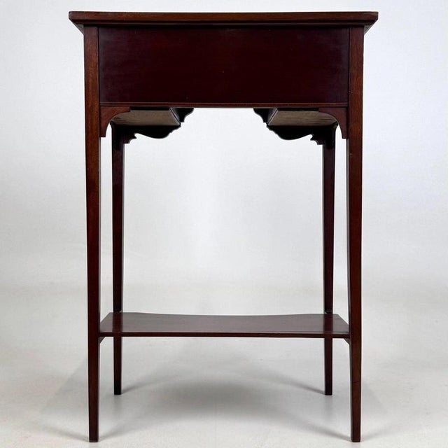 Antique English Edwardian Inlaid Mahogany Side Table, 1900s For Sale - Image 6 of 12
