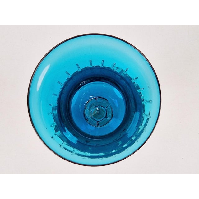 Mid-Century Modern Blue Murano Glass Vase, 1960s For Sale - Image 9 of 10