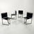 Postmodern Model 91 Chairs in Black Leater by Mario Botta for Alias, 1990s, Set of 4 For Sale - Image 3 of 16