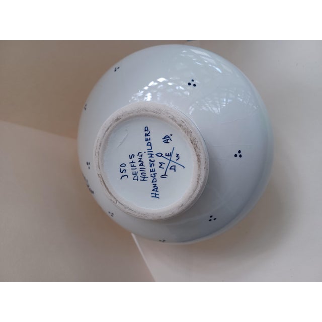 Late 20th Century Vintage Delft Holland Hand Painted Jug or Pitcher For Sale - Image 5 of 7