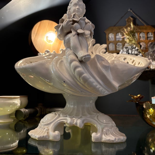 Ceramic Capodimonte Centerpiece Bowl For Sale - Image 7 of 7