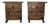 Spanish Walnut Nightstands with Iron Hardware - a Pair For Sale