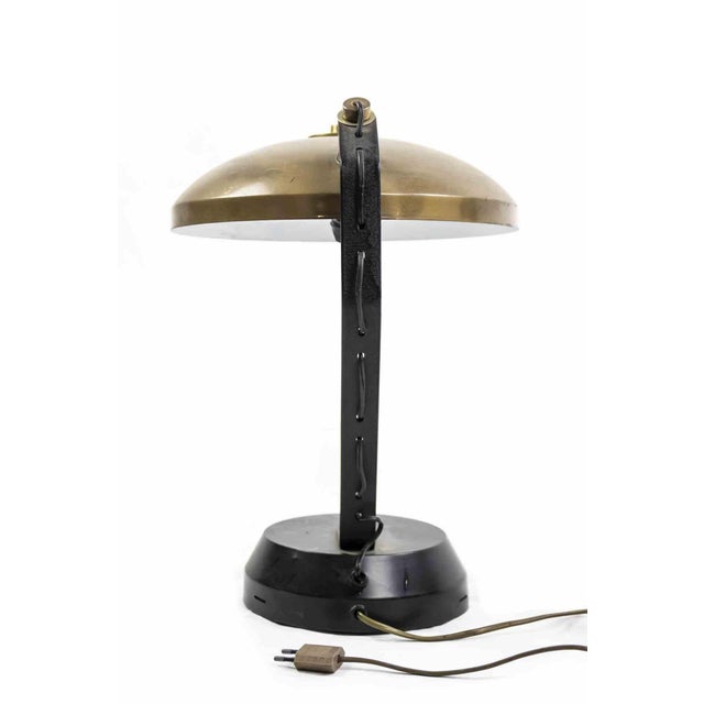 1970s Vintage Brass and Metal Table Lamp, Italy, 1970s For Sale - Image 5 of 6