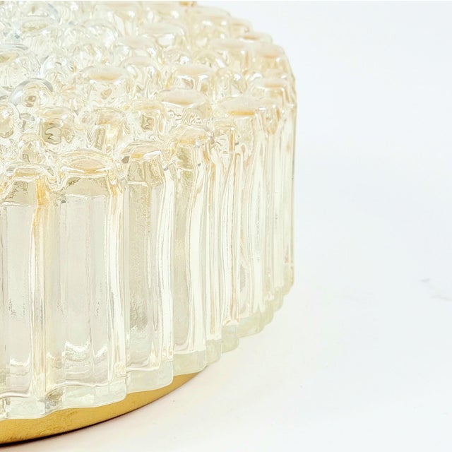 Mid-Century Modern Amber Bubble Glass Flush Mount by Helena Tynell for Limburg, 1970s For Sale - Image 6 of 12