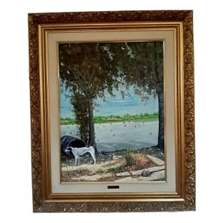 Ricard Noé, Ebro Delta, Oil on Canvas, Framed For Sale