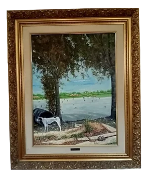 Ricard Noé, Ebro Delta, Oil on Canvas, Framed