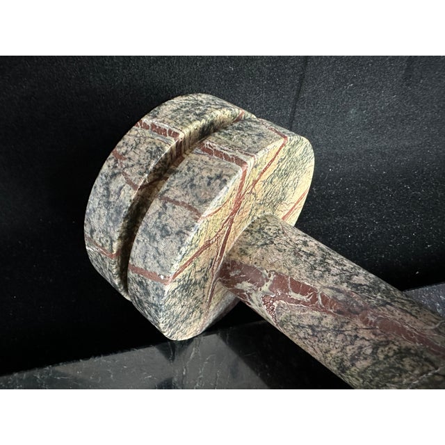 Modern Tom Dixon "Rock" Green Marble Dumbbell Weight / Paperweight (2.5kg) For Sale - Image 3 of 13