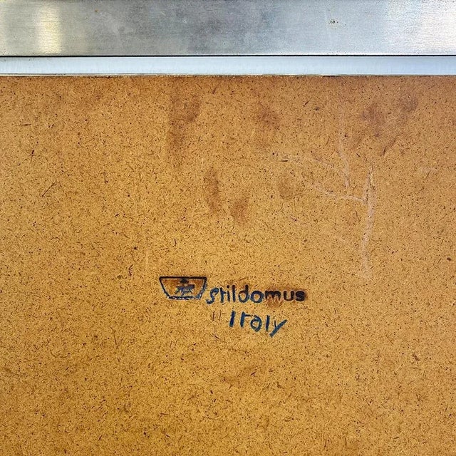 Italian Wall Mirrors with Wood and Steel Frame attributed to Stildomus, 1960s For Sale - Image 11 of 12